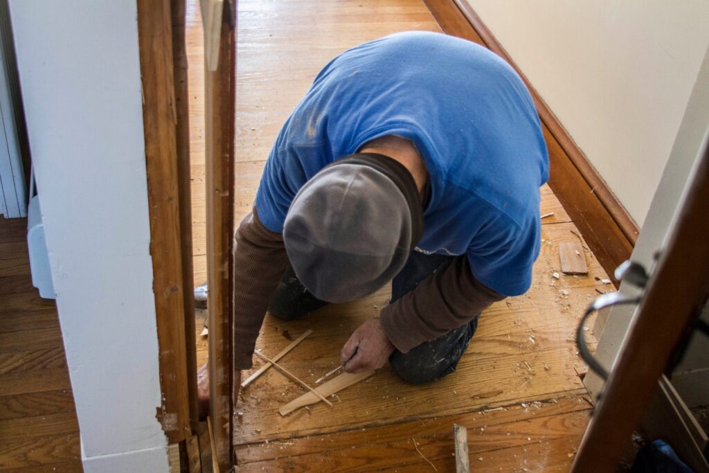 handyman in Roswell, GA, helping prep a home for a flooring installation project