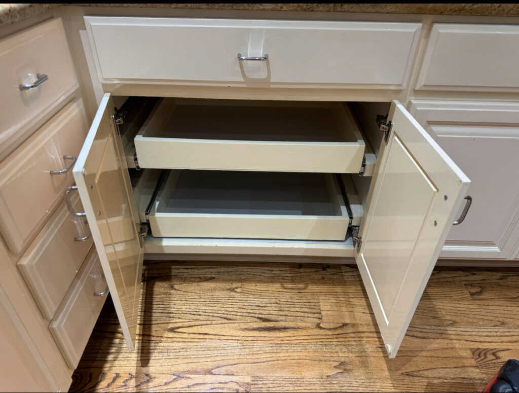 custom kitchen drawers installed by Kuna handyman team
