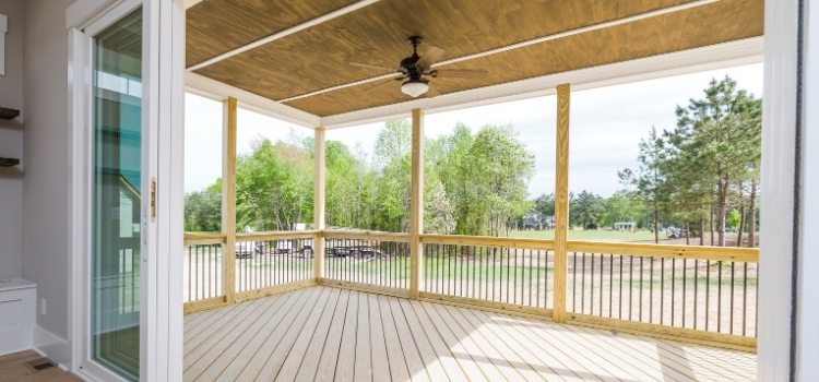 Newly built deck