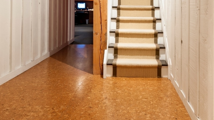 basement flooring, stairs