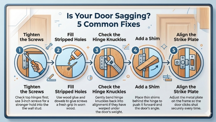 Tightening or Replacing Hinge Screws
