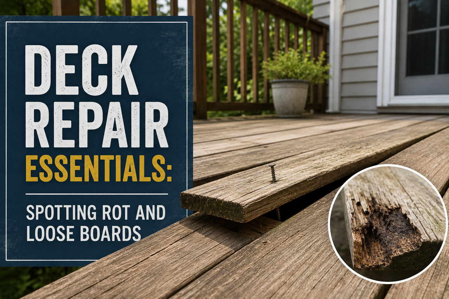 Deck Repair Essentials: Spotting Rot and Loose Boards Before They Break