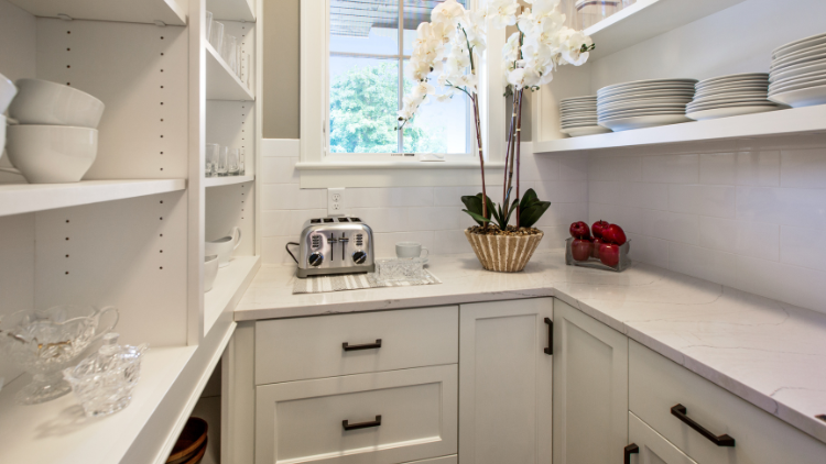 Floating Vanity and Shelves