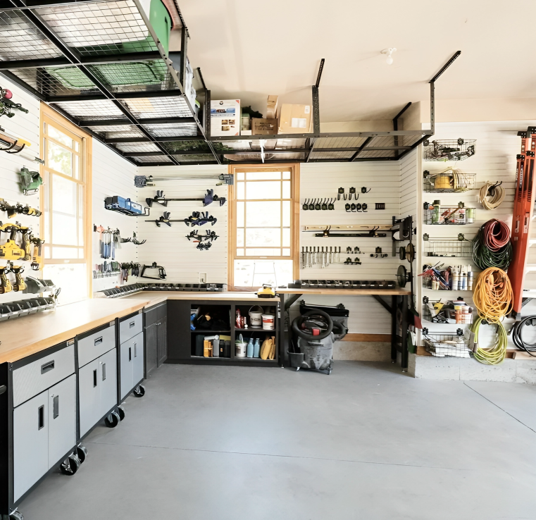 Handyman Connection of Carmel completed a garage storage and shelving project for a homeowner