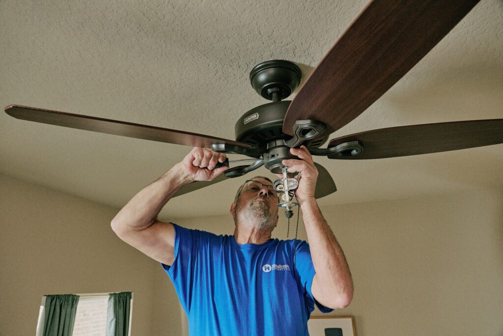 ceiling fan installation in Carmel, IN