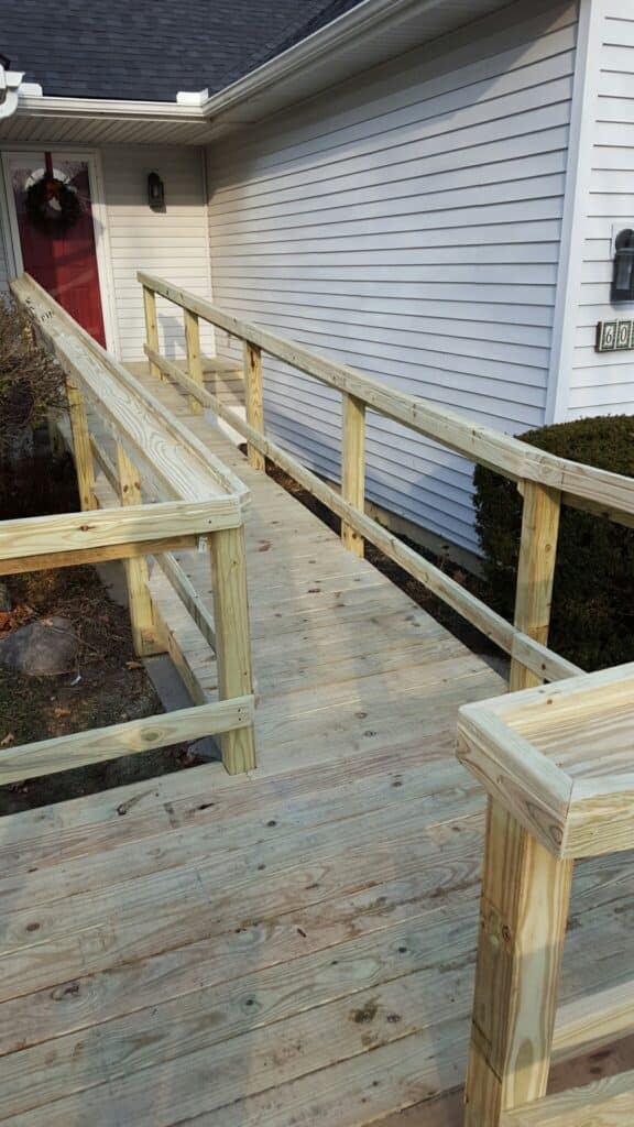 patio ramp installation job from Handyman Connection