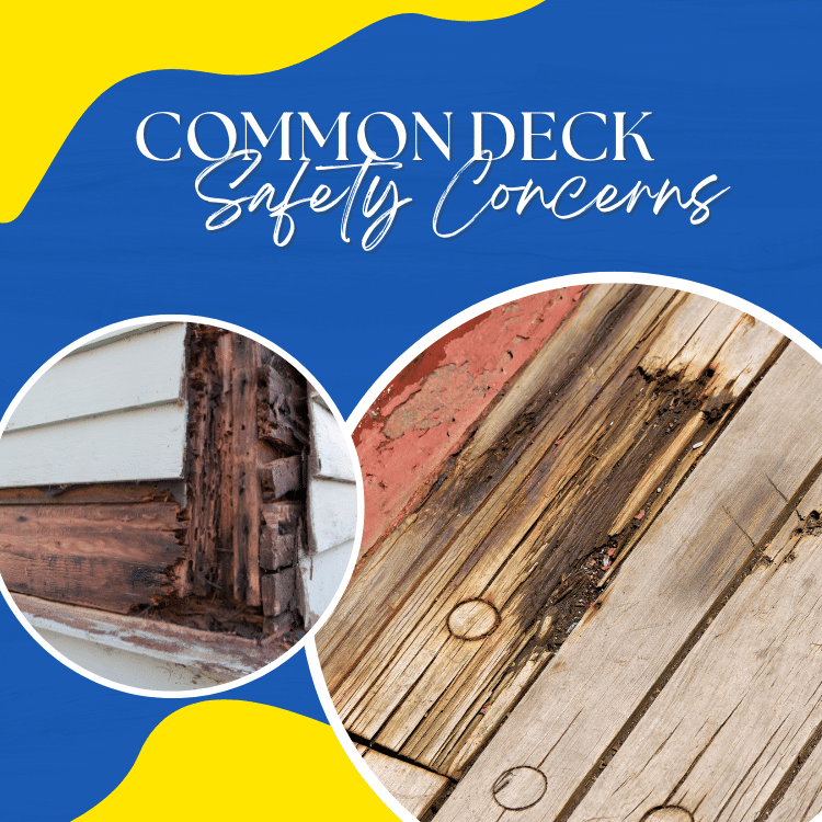 Common deck Decks are a great addition to any Edmonton home, however, they must be well-maintained to ensure your safety. Read here to learn 4 common safety concerns to watch out for. concerns