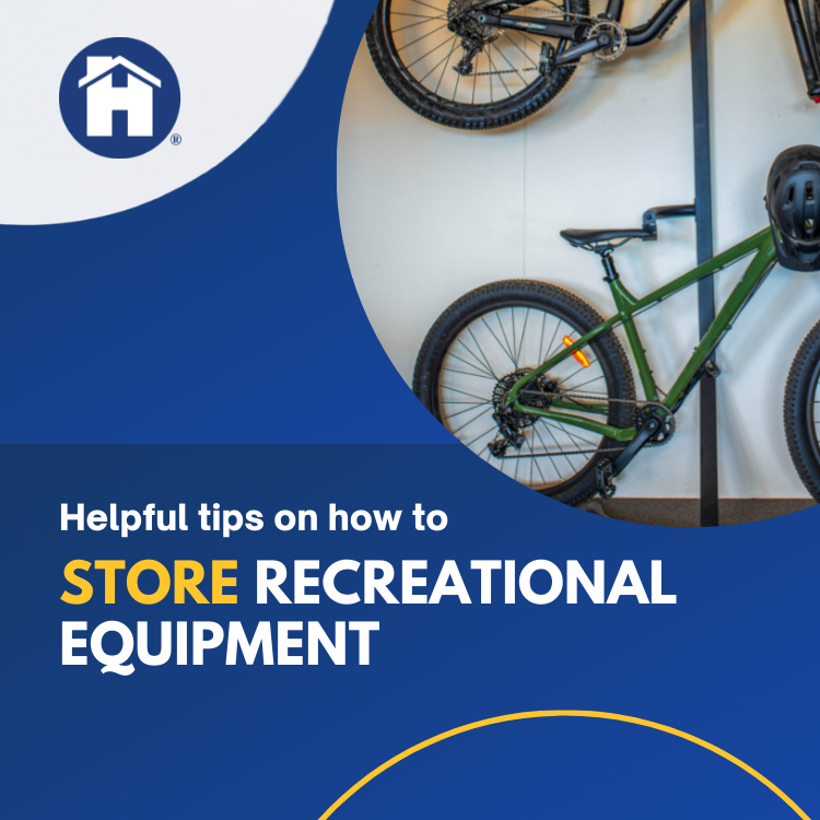 how to store recreational equipment during winter