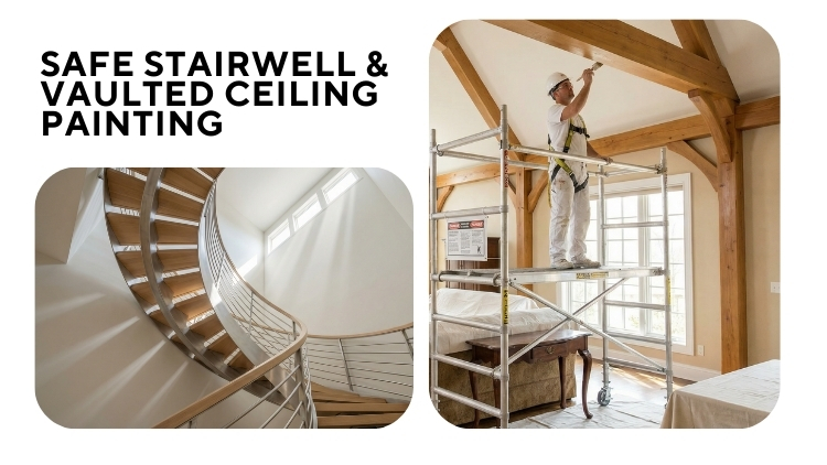 Safe, Professional Painting for High Stairwells and Vaulted Ceilings