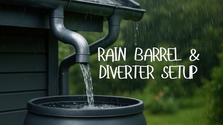 Rain Barrel and Downspout Diverter Installation