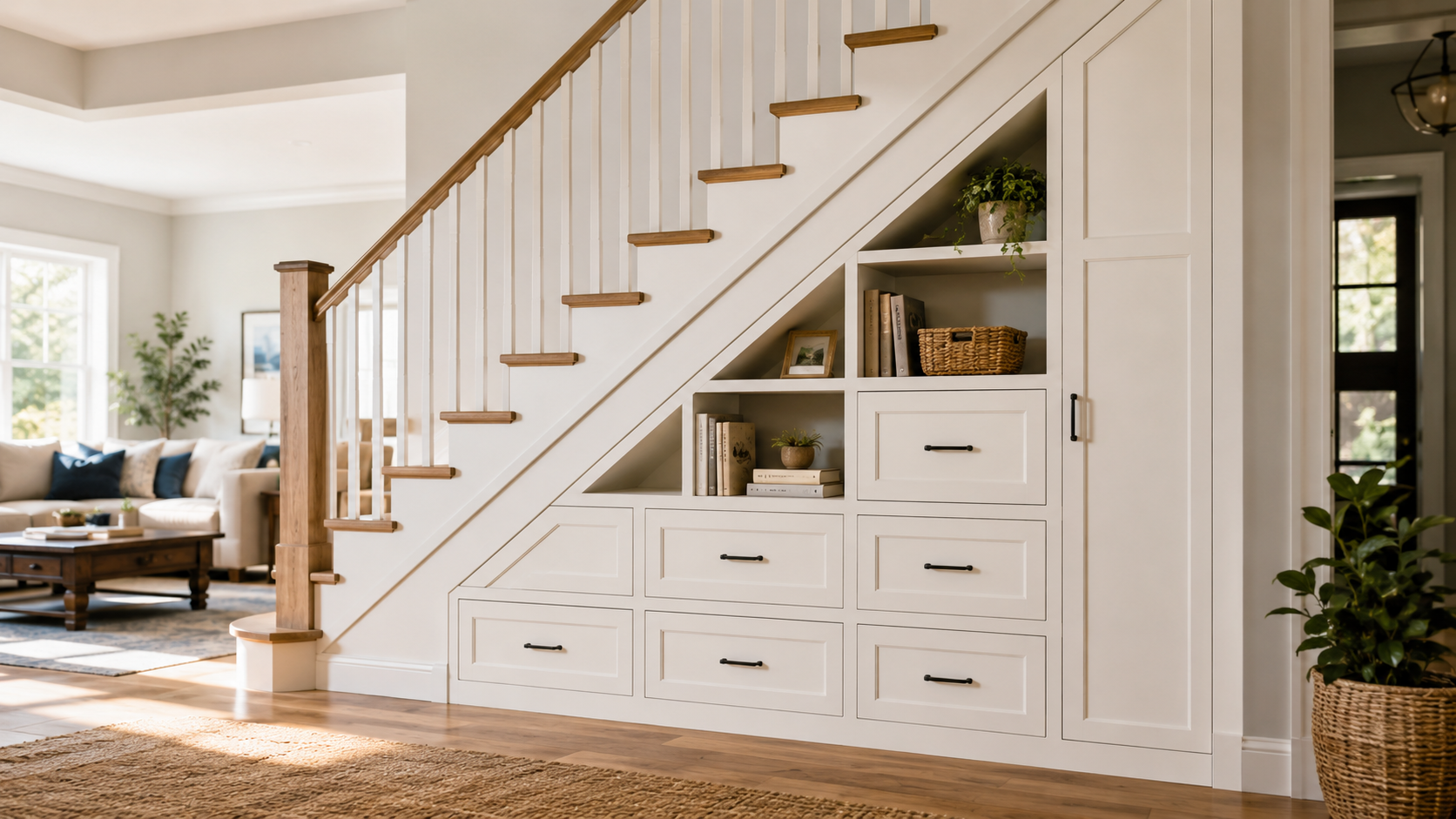 Custom Storage Built Into Unused Spaces