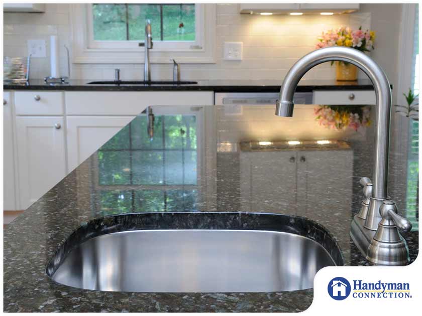 granite countertop with sink