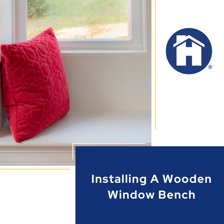 installing wooden window bench
