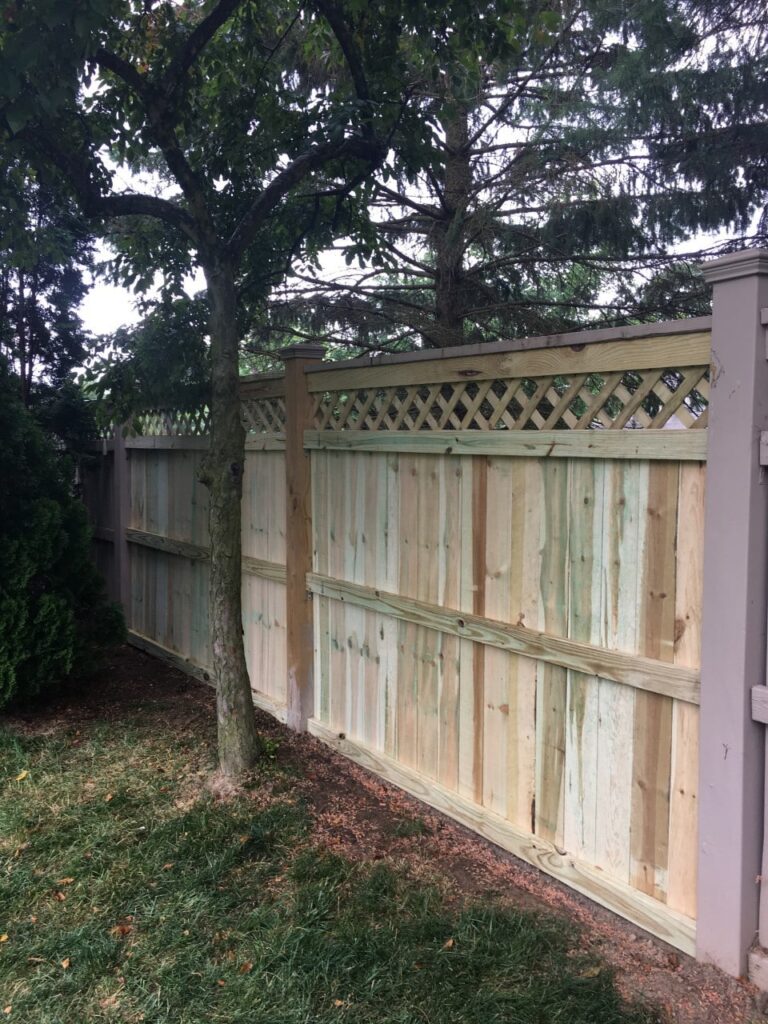 wooden fence project installed in Pleasant Grove, UT, home