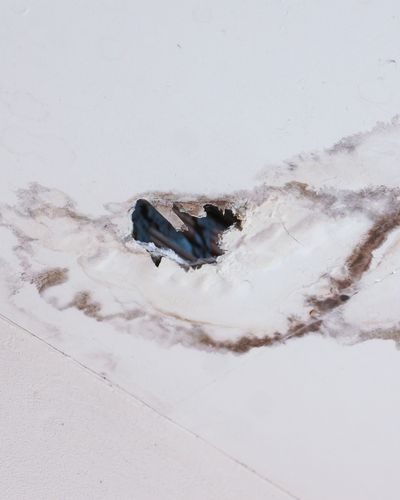 Home ceiling drywall demolition