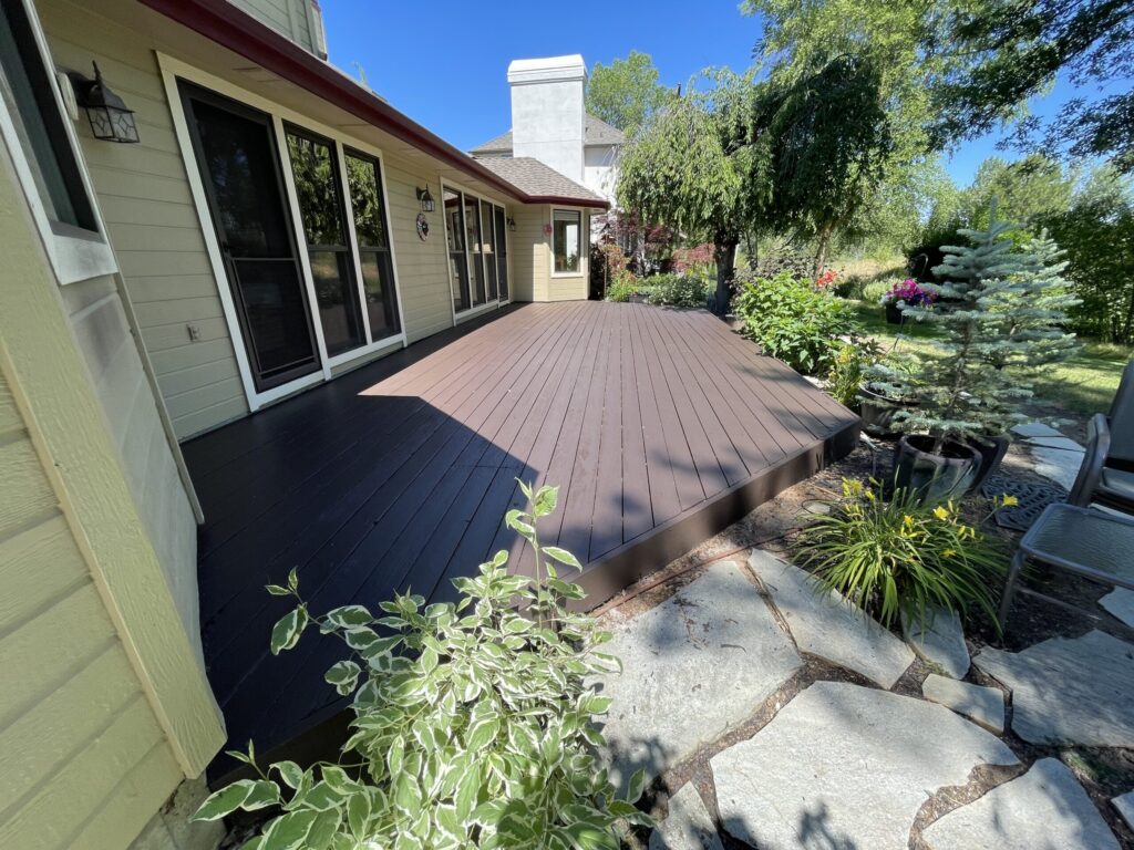 deck refinishing project completed in Shawnee, KS, by our deck team