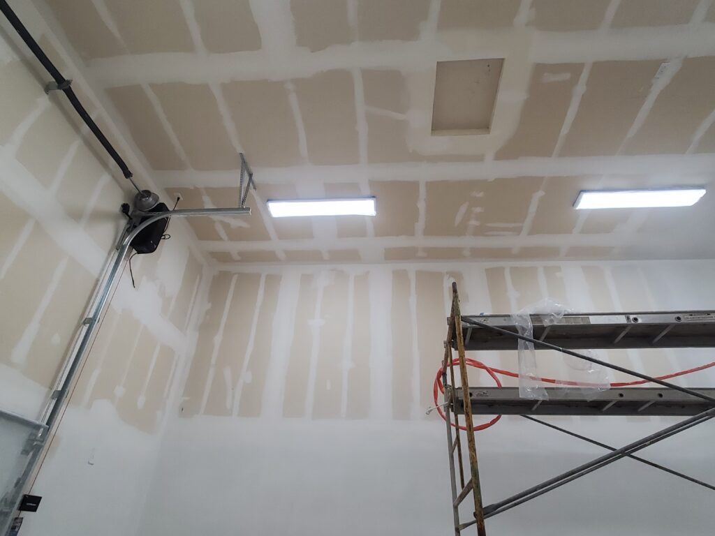 drywall installation job for a garage in Spokane Valley, WA