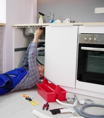 Plumber Kitchen Drain And Pipe