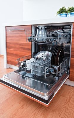 New installed dishwasher