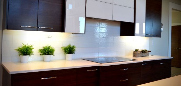 Modern Kitchen with Warm Under-Cabinet Lighting
