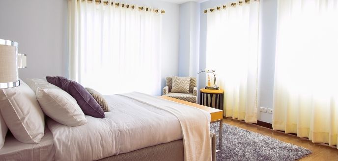 Curtains in a Well-Decorated Bedroom