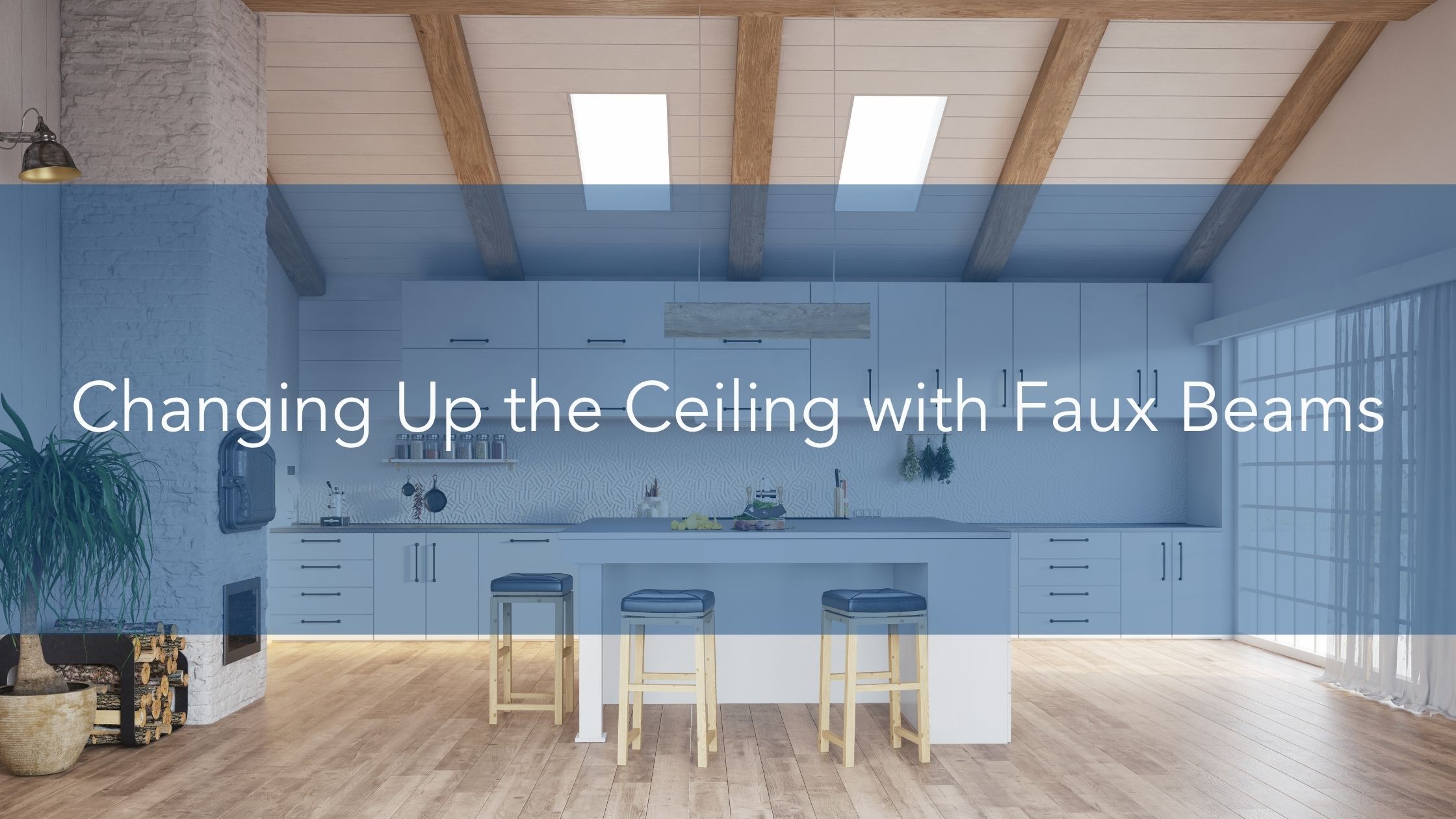 Changing Up the Ceiling with Faux Beams